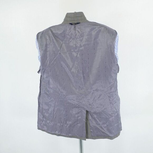 Joseph Feiss Gold Tweed Wool‎ Gray Patchwork Herringbone Tan Blue Windowpane 44R - Picture 12 of 12